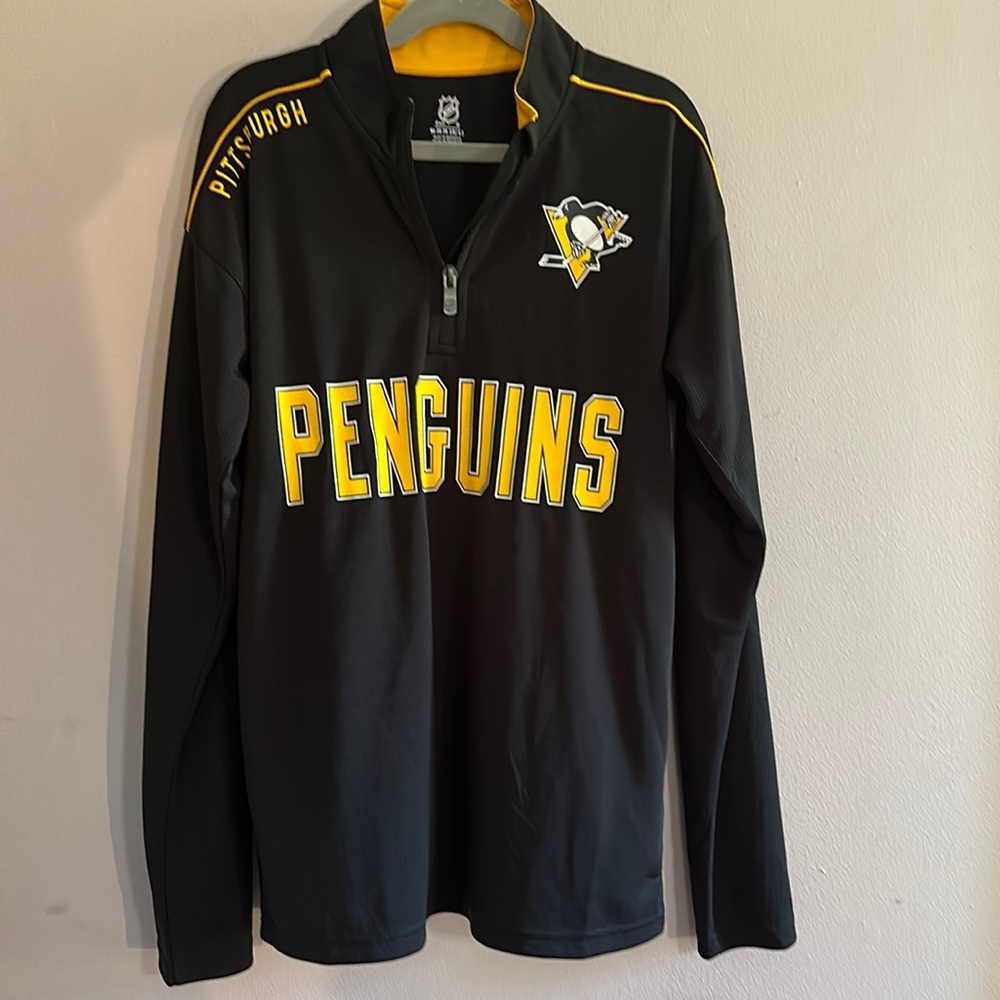 Youth 1/4 zip penguins shirt